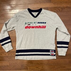 GAP Kids Hockey Gray and Navy long sleeves T Shirt